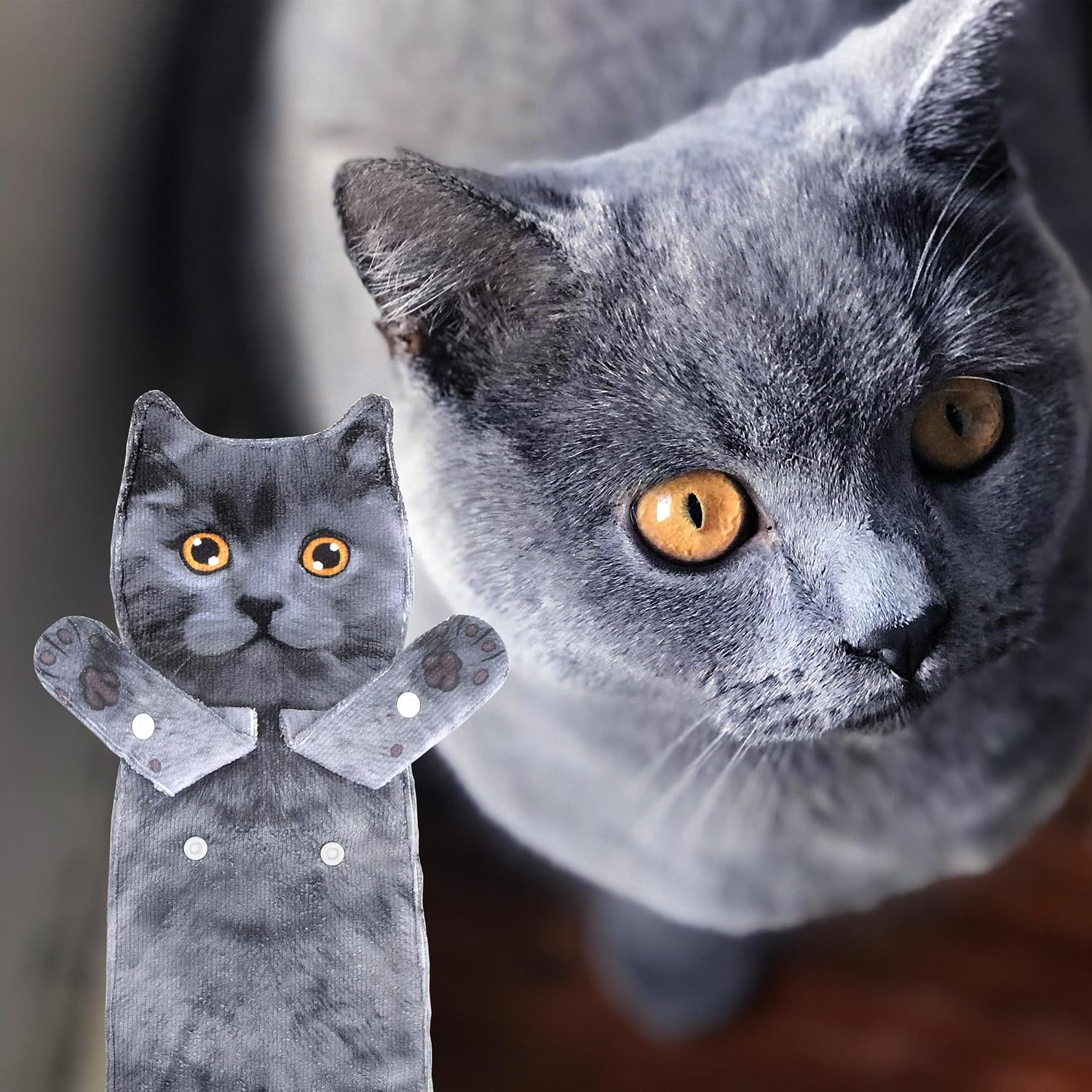 Funny Cat Towels for Kitchen and Bathroom - Cat Decoration Hanging Towel Washcloth Mother's Day Gift Easter Housewarming Gift Birthday Gift - Gifts for Women Cat Lovers – Bild 3