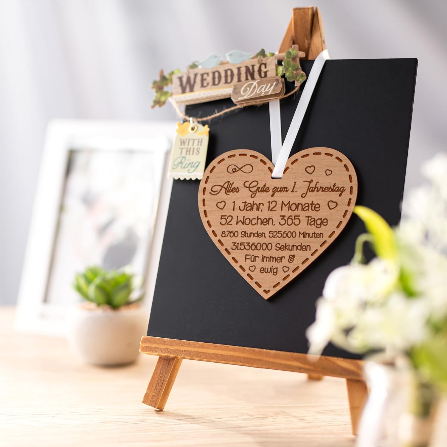 1st Wedding Anniversary Gift for Couples, Anniversary Gift for Him and Her – Bild 4