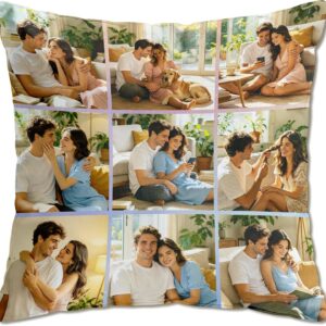 Cushion with Photo Personalised, Photo Cushion Design Your Own Picture, Memory Pillow Individual, Personal Gift for Family, Partner, Friends (Photo 9)