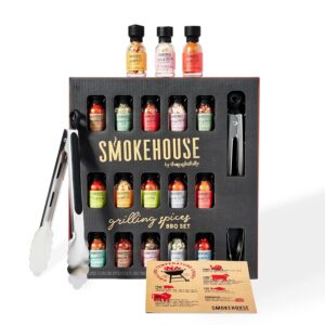 Smokehouse Barbecue Gift Set – 15 Spices with Barbecue Tongs & Magnet