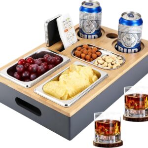 Coffee Bar Snack Box with Stainless Steel Snack Bowls with Removable Lid