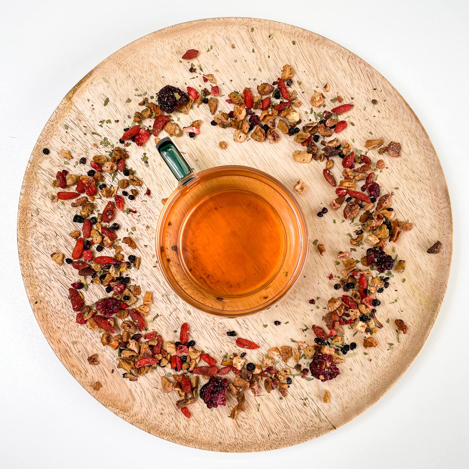 Bodyblooms For slimming tea and detoxification with green tea with blackberries and goji berries. Herbal tea/tea loose with diuretic effect, ideal tea gift. Dewatering tea/removable tea from 100 g – Bild 4