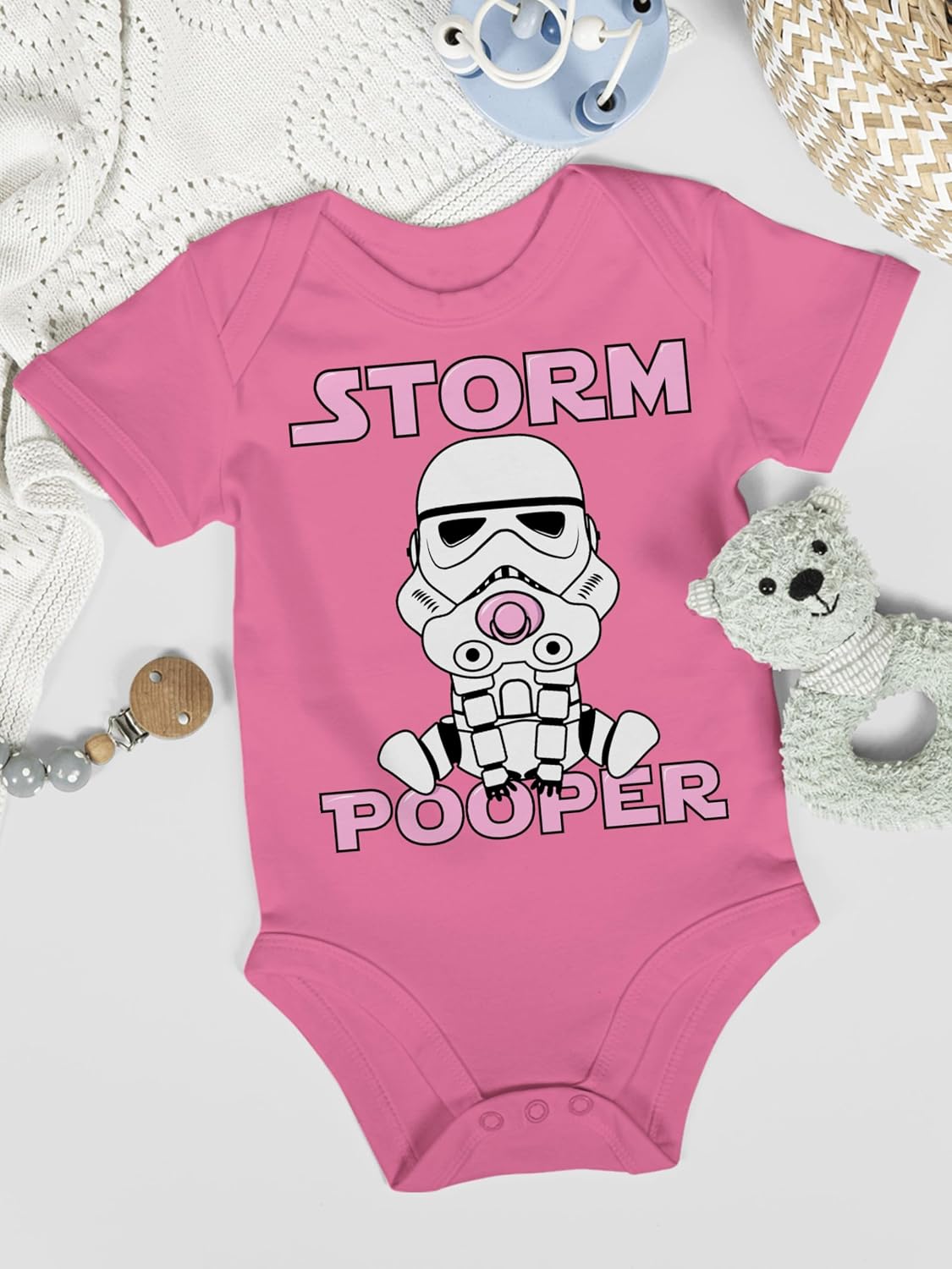 Shirtracer - Baby Body Kurzarm - Sprüche - Storm Pooper I – Bild 8