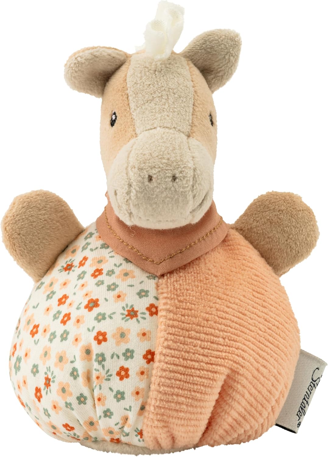 Sterntaler Cuddly Bag Horse Sunny - Horse Cuddly Toy for Baby and Children Made of Soft Fine Cord - Toy with Rattle - for Cuddling, Discovering and Playing, Light Beige – Bild 3