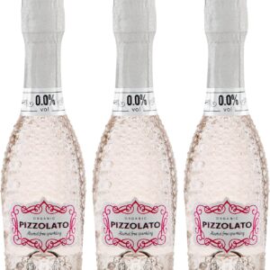 Cantina Pizzolato M-USE Rosé Spumante Alcohol-Free Mini Sparkling Wine Lovely Organic Italy with FeinWert E-Book (3 x 0.20 L)