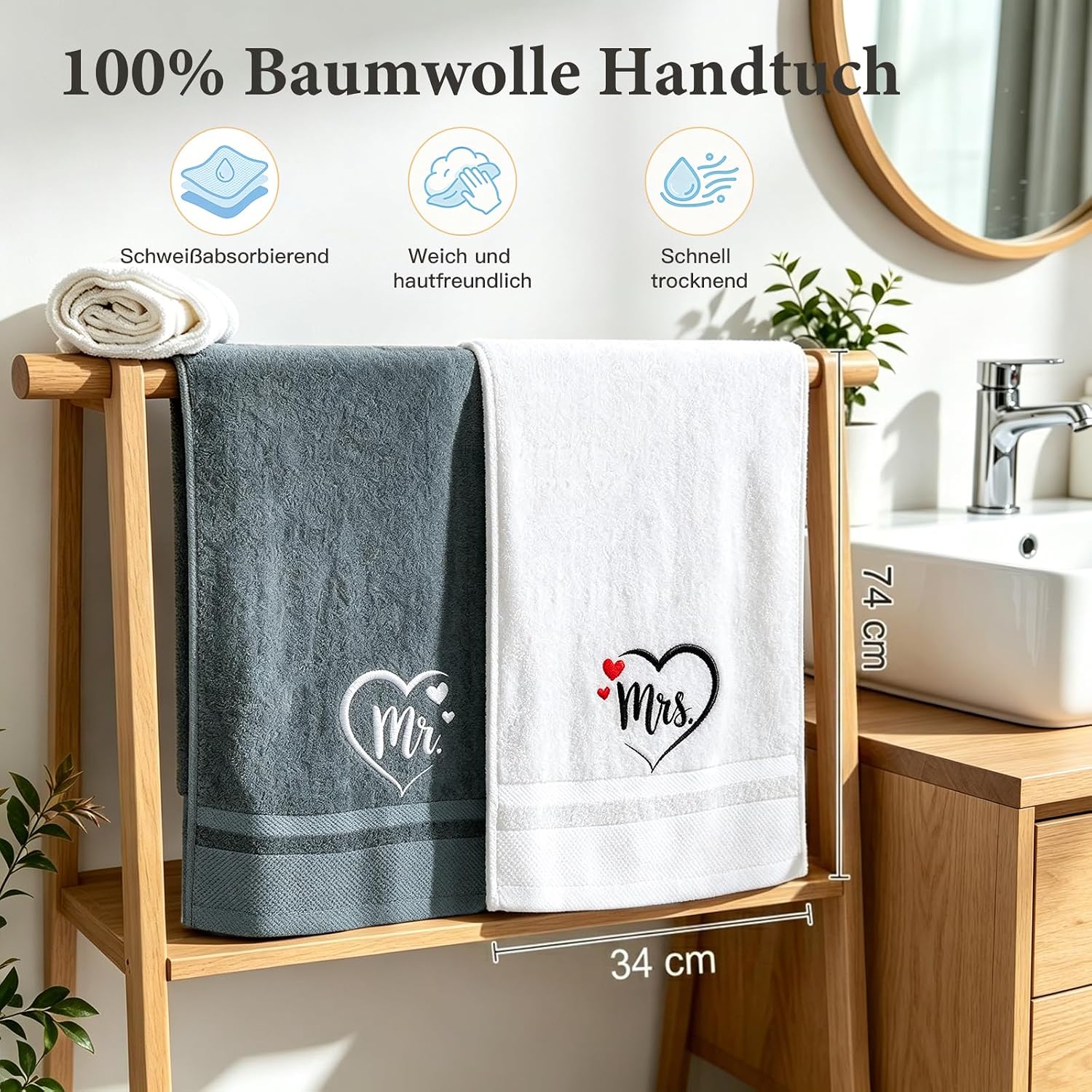 MOTONG Wedding Gifts for Bride and Groom Mr Mrs Personalised Gift – Bild 5