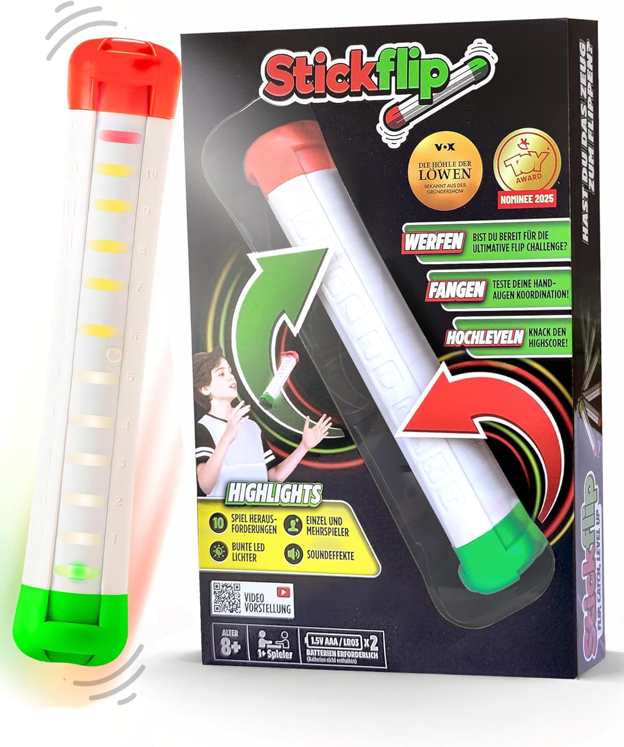 How many flips can you throw? | The self-counting flip challenge | 10 skill games each with high score | cool toy for children, teenagers and adults | solo and multiplayer