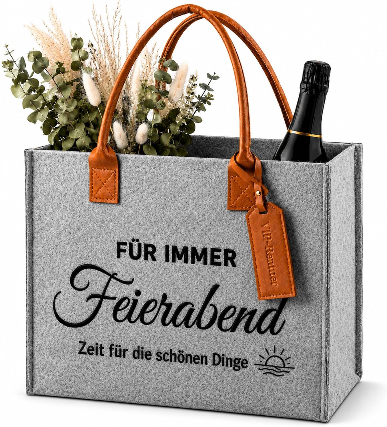 Retirement Gift Felt Bag Forever After Work as a Gift Basket for Retirees Gift Woman & Retirement Gift Woman for Farewell Colleagues