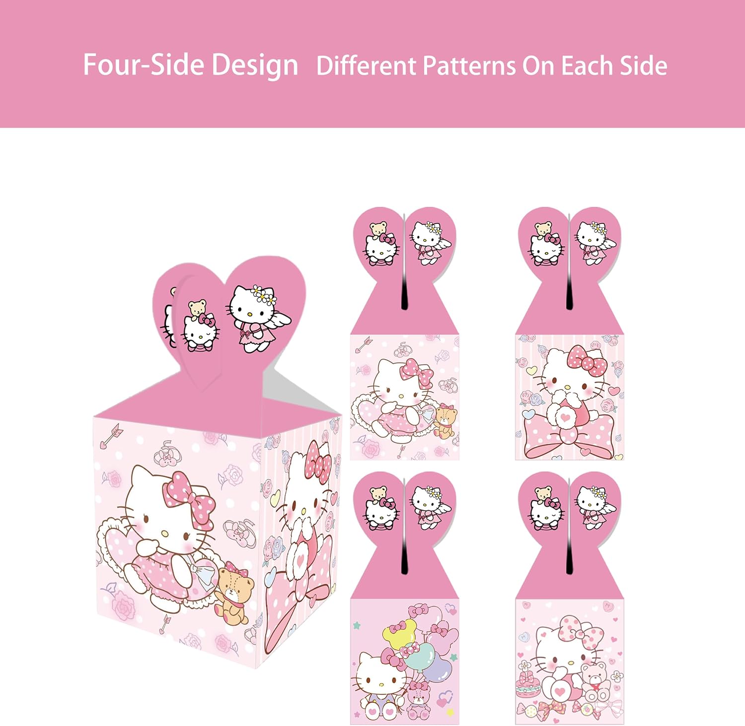 Roffatide 12pcs Kitty Party Gift Boxes Goodie Boxes for Birthday Party Decorations Accessories Sweets Biscuits for Children – Bild 4