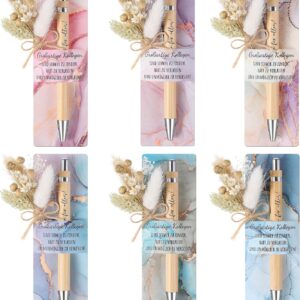 Hestya Set of 6 Great Colleague Ballpoint Pens with Engraving Thank You Gifts