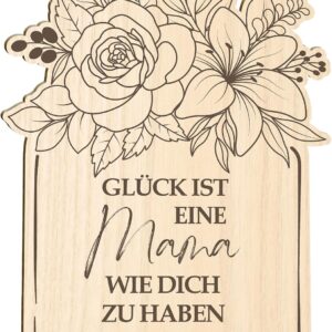 Mother’s Day Wooden Card – Mum Birthday Card – Gifts for Mum, Gift for Mum, Mother’s Day Gifts from Children, Mum Gift Birthday, Best Mum in the World