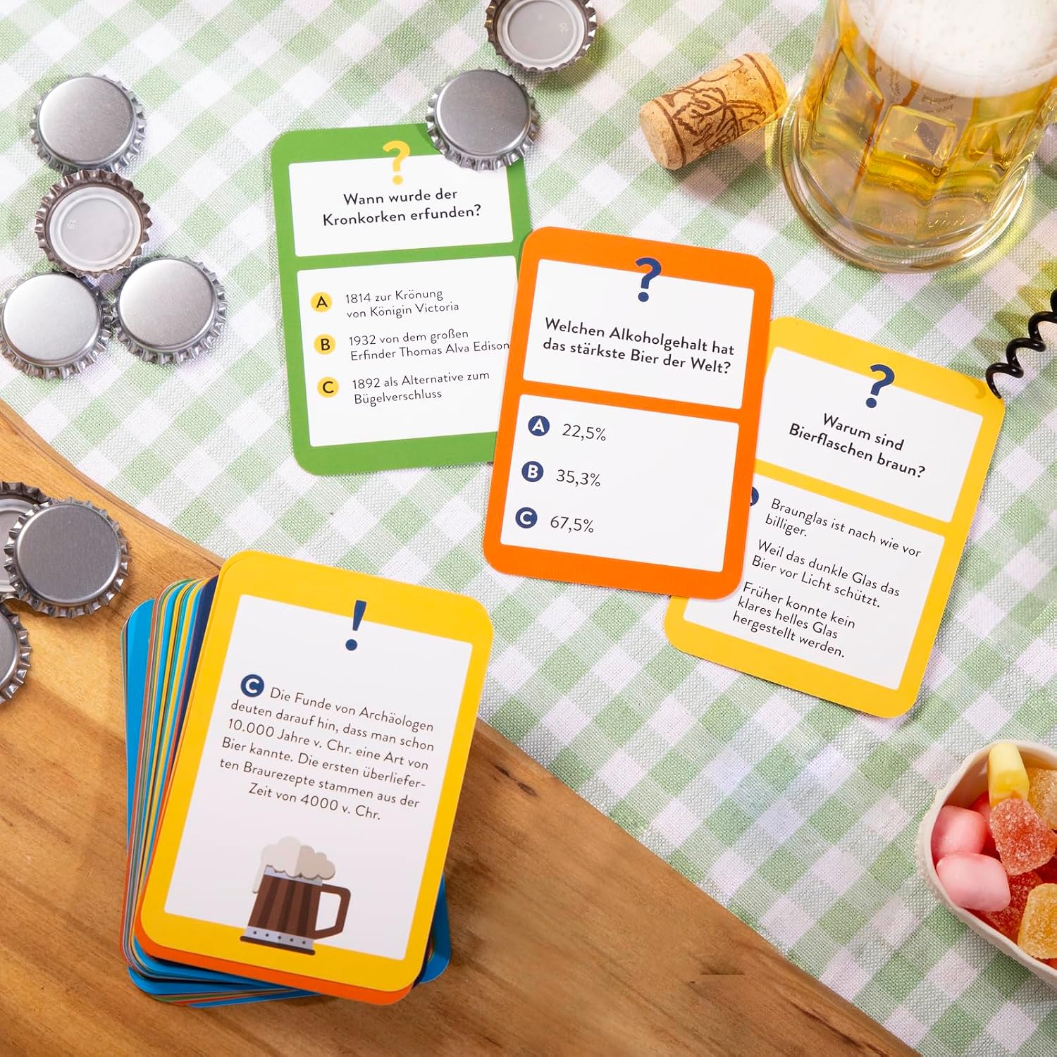 Beer knowledge quiz: 50 exciting and curious questions for beer lovers, party game and original gift for beer fans, rate quiz in playing card format – Bild 9