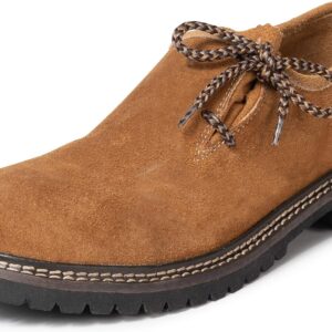 PAULGOS Traditional Bavarian Costume Shoes, Real-Leather Haferl Shoes, in 4 Colours, Sizes EU 39–47