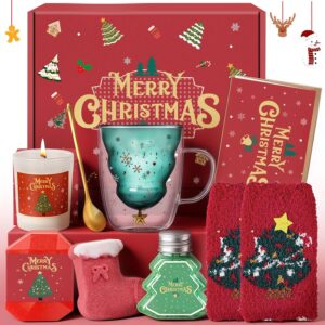 TUZELIYA Christmas Gifts for Women – 8-Piece Spa Gift Set Including Christmas Cards – Gift Ideas Christmas for Wife Girlfriend Colleagues – Bath Additive Christmas Gift Set Women 2025