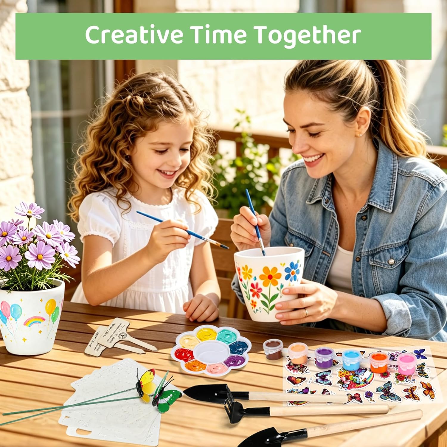 Flower Pot for Painting Set - Creative Gift for Birthday/Easter – Bild 2
