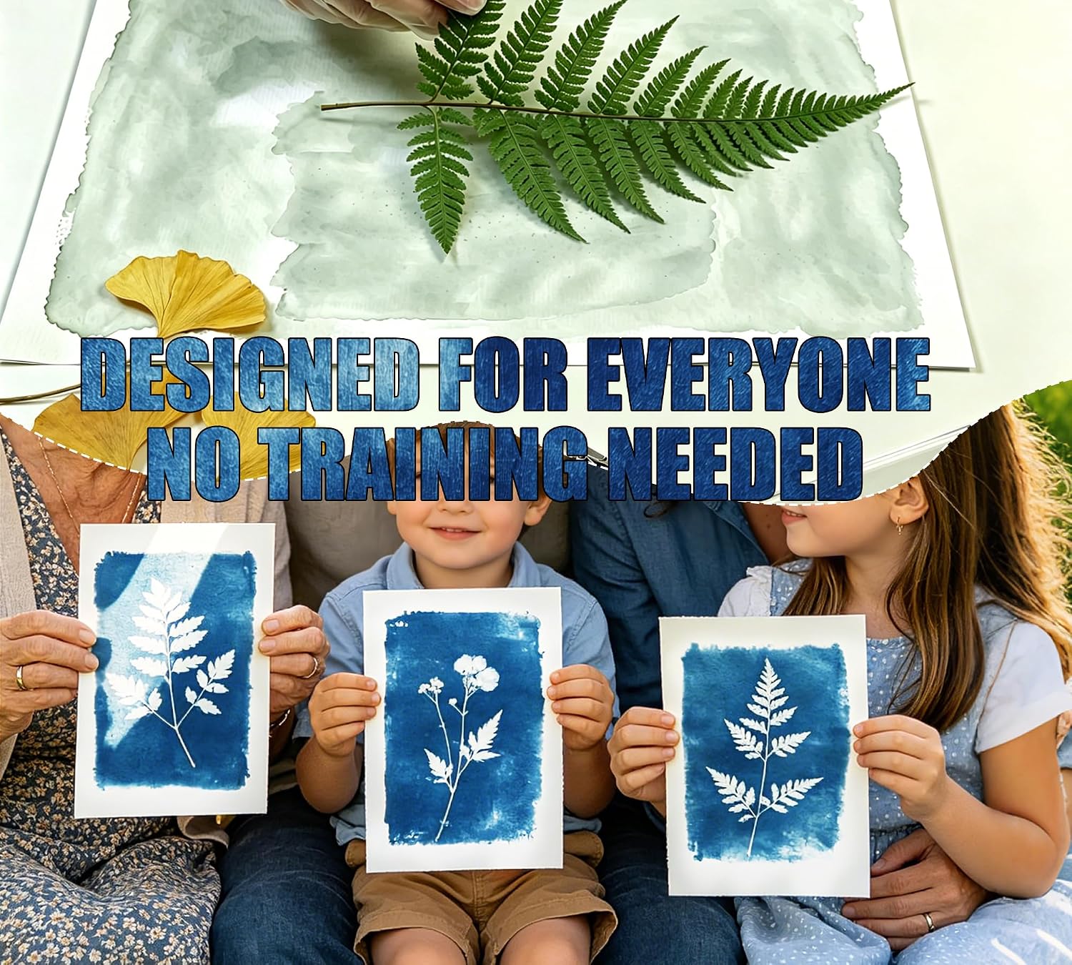 Cyanotype Kit 200g - 1:1 Mixing, No Dilution, with 7 Tools – Bild 5