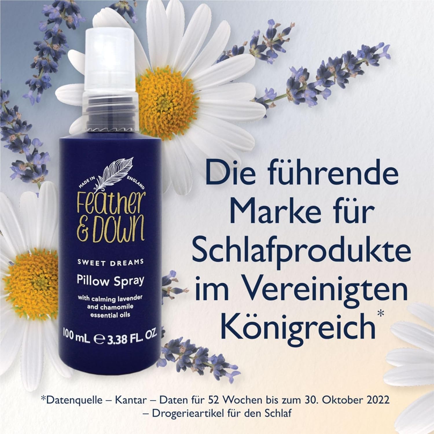 Feather & Down Sleeping Bag Gift Set (Luxury Eye Mask, Sleep Balm, Pillow Spray, Shower Cream) - With Soothing Lavender & Chamomile Essential Oils - Cruelty Free Vegan – Bild 2
