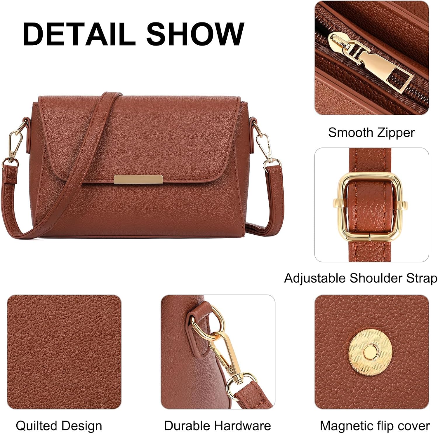 FALAN MULE Women's Handbag, Genuine Leather, Handbag, Shopper Bag, Soft Hobo Shoulder Bag, Medium Size with 2 Shoulder Straps – Bild 6