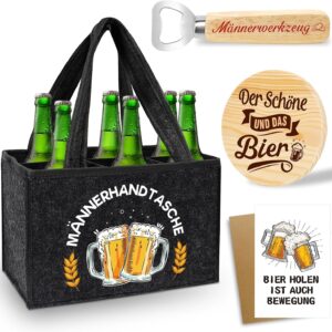 Shining She Men’s Handbag Beer Gifts for Men