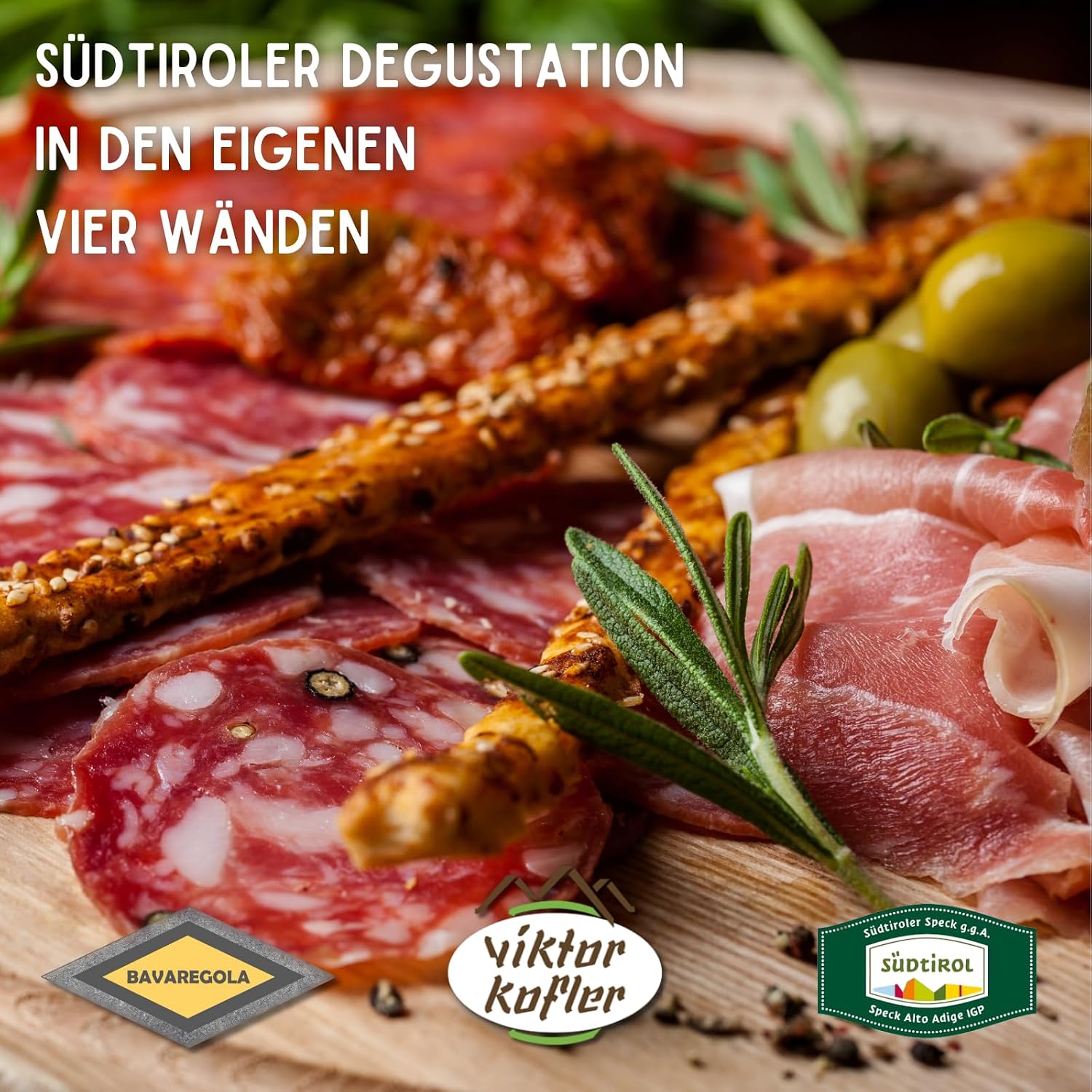 BAVAREGOLA South Tyrolean Specialities Gourmet Package - 7 Delights in One Set - South Tyrolean Bacon, Cheese, Salami, Pancetta & Ham – Bild 4