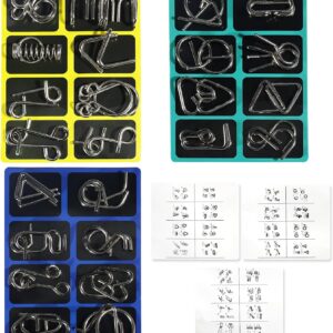 24-Piece Metal Puzzle - Patience Game for Children, Puzzle Games for Adults, Skill Games, Thinking Sports Tasks, IQ Puzzle Puzzle Games for All Ages Birthday Christmas Gifts
