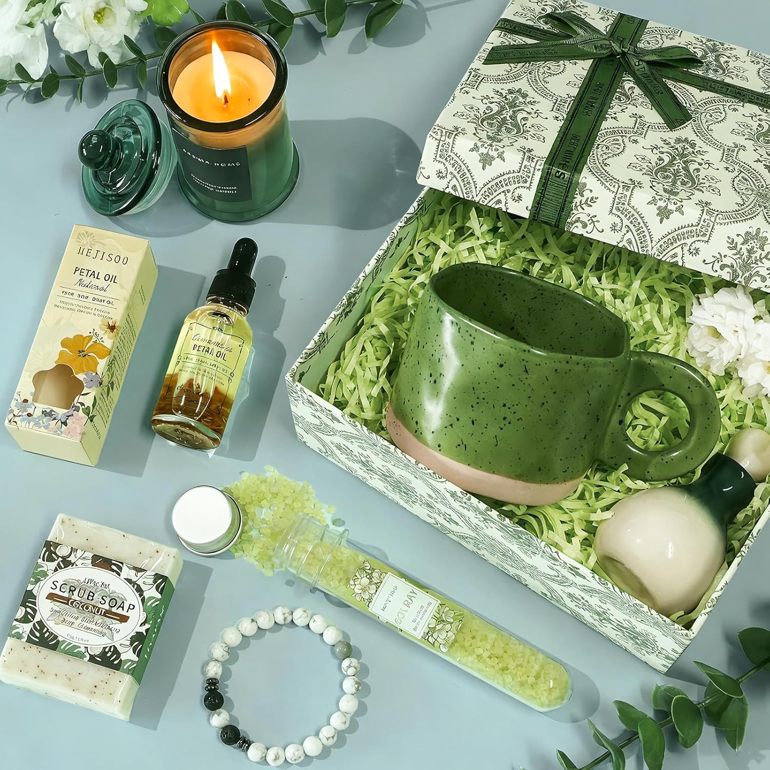 Tacobear Gifts for Women, Birthday Gift, Wellness Set Including Ceramic Mug, Green Relaxation Gift Set, Friends, Sister, Mum, Gift Ideas, Valentine's Day, Mother's Day, Christmas – Bild 6