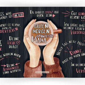 Mum-in-Law Gift, Breakfast Board ‘Guten Morgen Schwiegermama’ (German Language), Gift for Birthday, Christmas