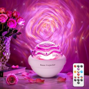 PIKOY Teenager Girls Gifts 11 Years, Rose Sunset Lamp Polar Light Projector Starry Sky 15 Colours, Timer & Dimmable Indirect Lighting Gaming, Bedroom, Teenager Girls Gifts 4-12 Years