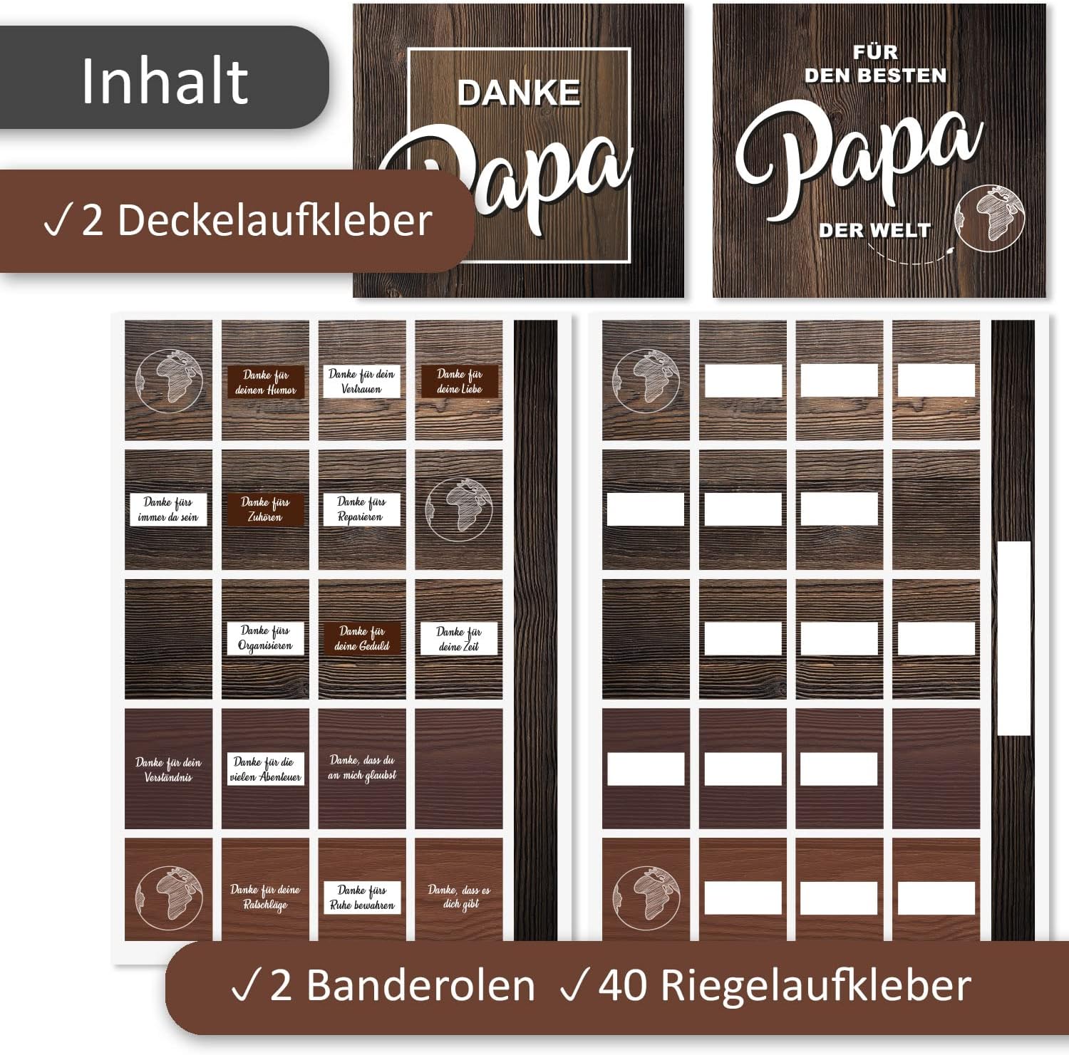 Younikat dv836 Sticker Set Best Dad for Merci Chocolate – Bild 2