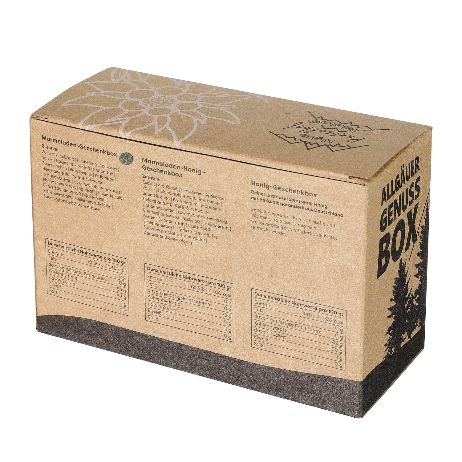Allgäuer Delicatessen Gift Set 2 x 210 g Delicatessen Fruit Spread Attractive Gift Set Made of Kraft Cardboard – Bild 2