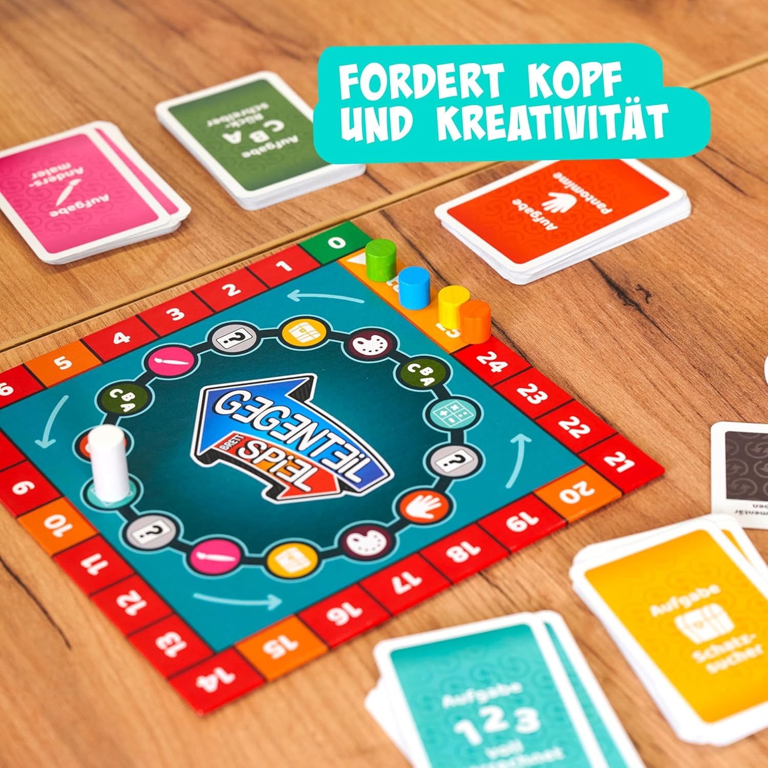 noris Opposite Board Game - Funny Communication and Reaction Game for Families and Friends, Fast Party Game with Crazy Answers, Can be Combined with Opposite Card Game, from 10 Years – Bild 7