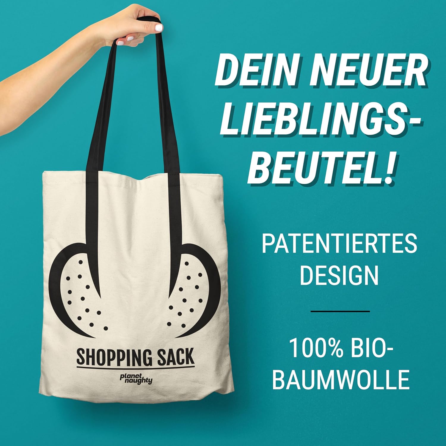 planet naughty Shopping Sack, Bag with Funny and Beautiful Motifs, Bag, in Vulva Veritas, Guitar, Camera, Funny Gifts for Men, Small Gift for Men and Women – Bild 4
