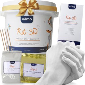 Niimo® 3D Handprint Set for Couples – Plaster Cast Hands with Video