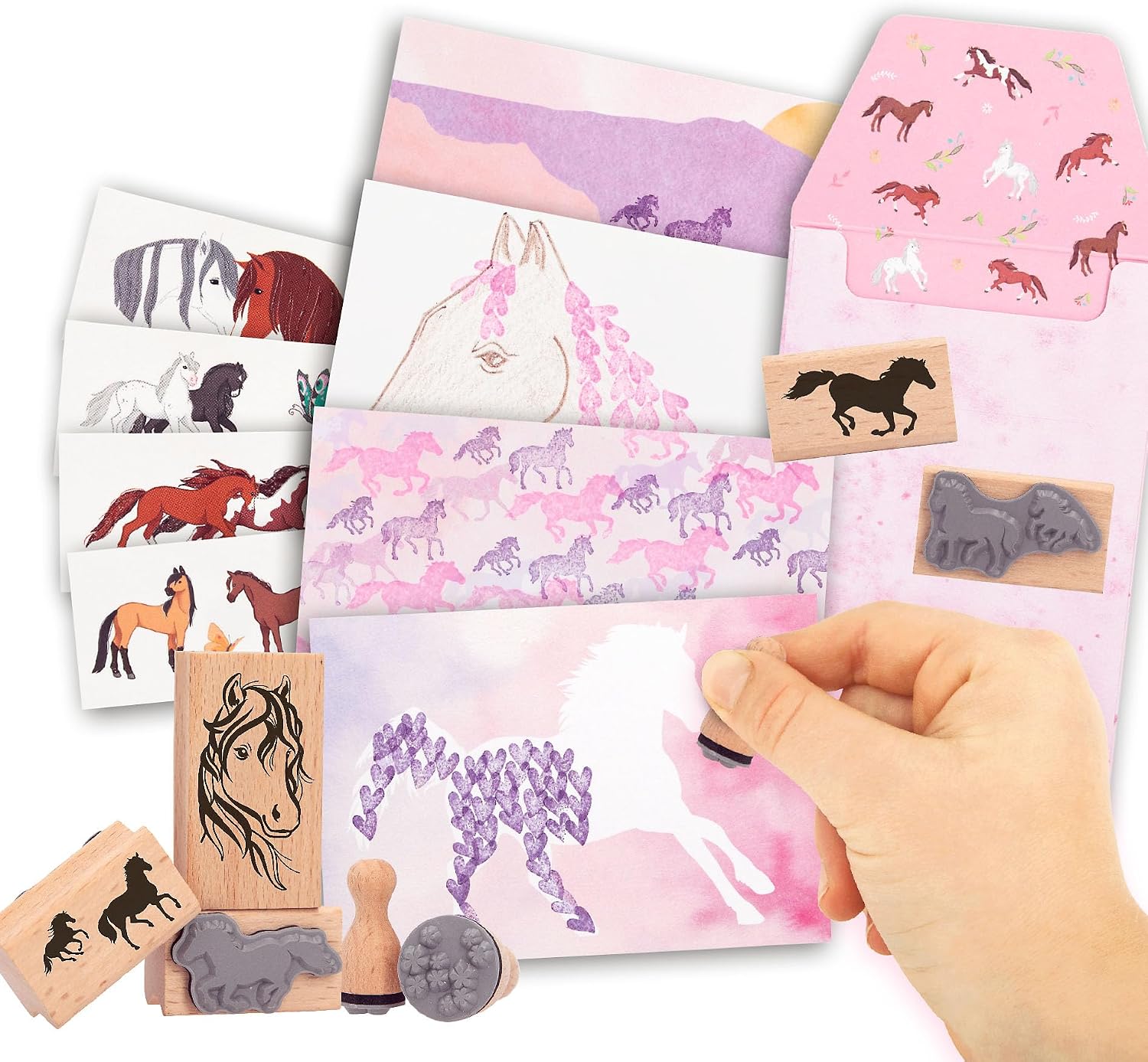Depesche Miss Melody Stamping Fun 12128 Creative Set for Designing Cards and Letters Including Paper, Envelopes, Stamps, Stickers and Much More – Bild 5