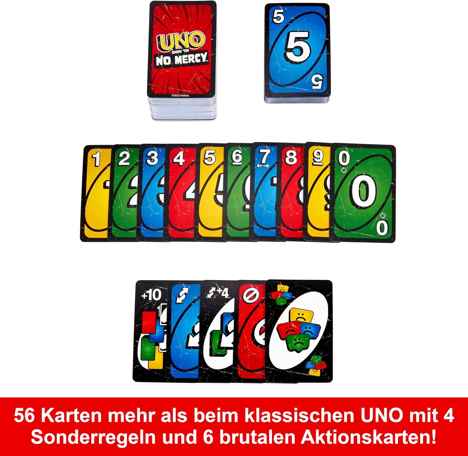 Mattel Games UNO Show 'Em No Mercy Card Game, 7+, 2-6 Players – Bild 3