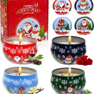Small Gifts for Women, Christmas, Christmas Gifts for Women, 4 Pieces Christmas Gifts, Small Items, Christmas Candles, Best Friend Gifts, Gifts for Couples, Mum Gift