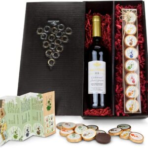 Römer Präsente Chocolate for Wine Gift Set – 1 Red Wine (Cabernet Sauvignon, 0.75 Litre), 32 x 8g Chocolates + Lovely Gift Box