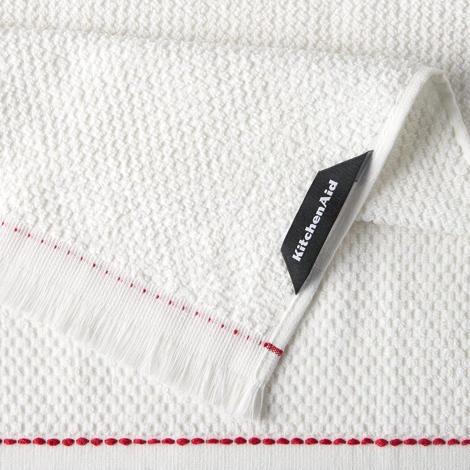 KitchenAid Gourmet Series Gridlines Kitchen Towels, Pack of 3, 100% Cotton, Absorbent, Passion Red, 18 x 28 Inch – Bild 4