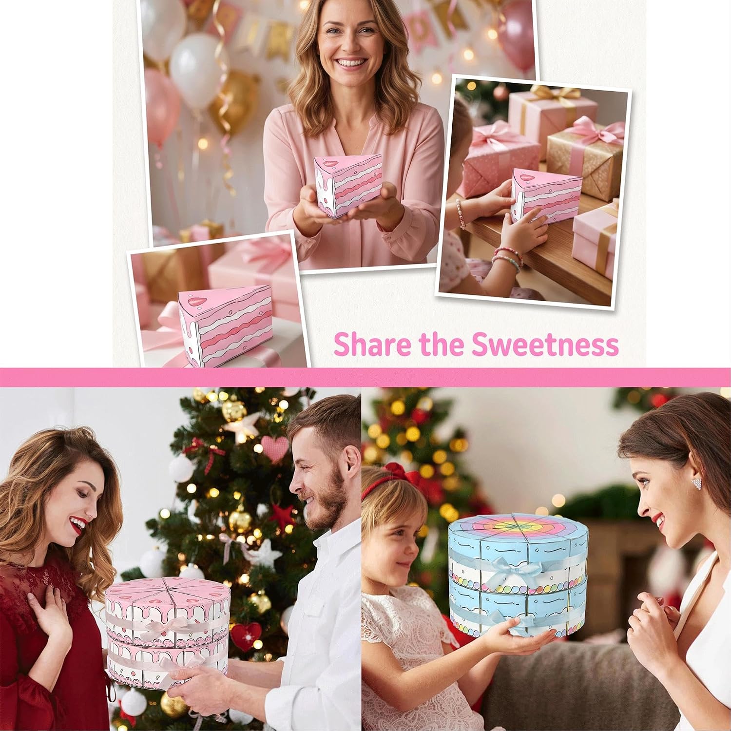 Hayaww 20pcs Triangle Cake Shaped Gift Boxes for Christmas Party – Bild 5