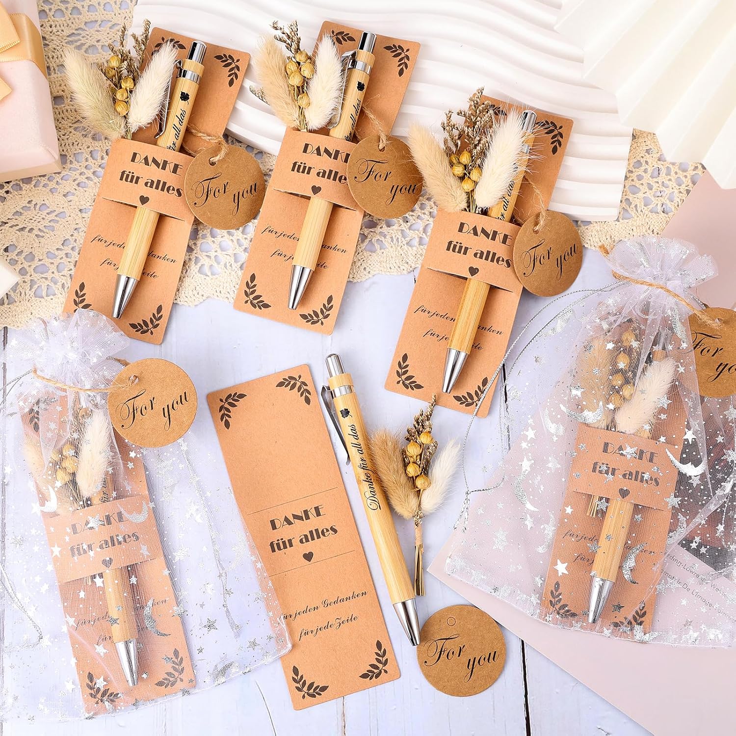 10 Sets Thank You Gifts Small, Thank You Gifts Ballpoint Pen with Engraving Employees Small Christmas Gifts Farewell Gifts for Colleagues Thank You for All the Gift Set – Bild 5