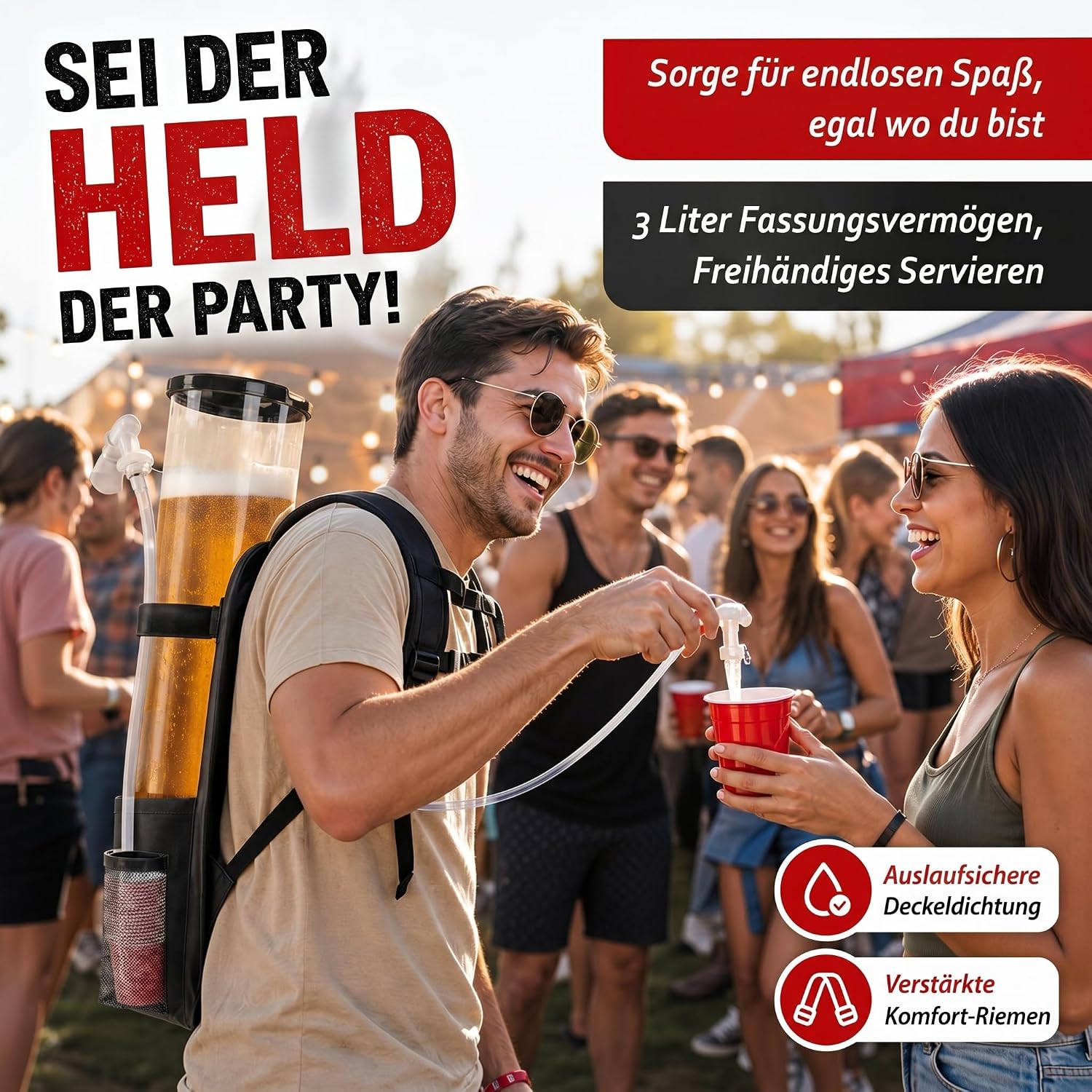 Beer Backpack Drinks Backpack Single for 3 Litres – Bild 2