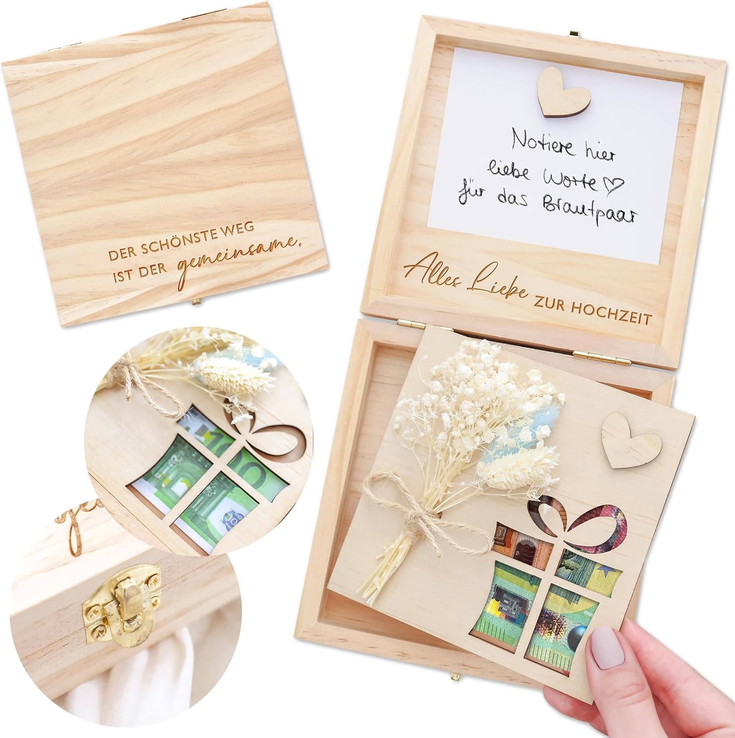 Joli Coon Money Gift Wedding Gift 14 x 14 x 3.5 cm