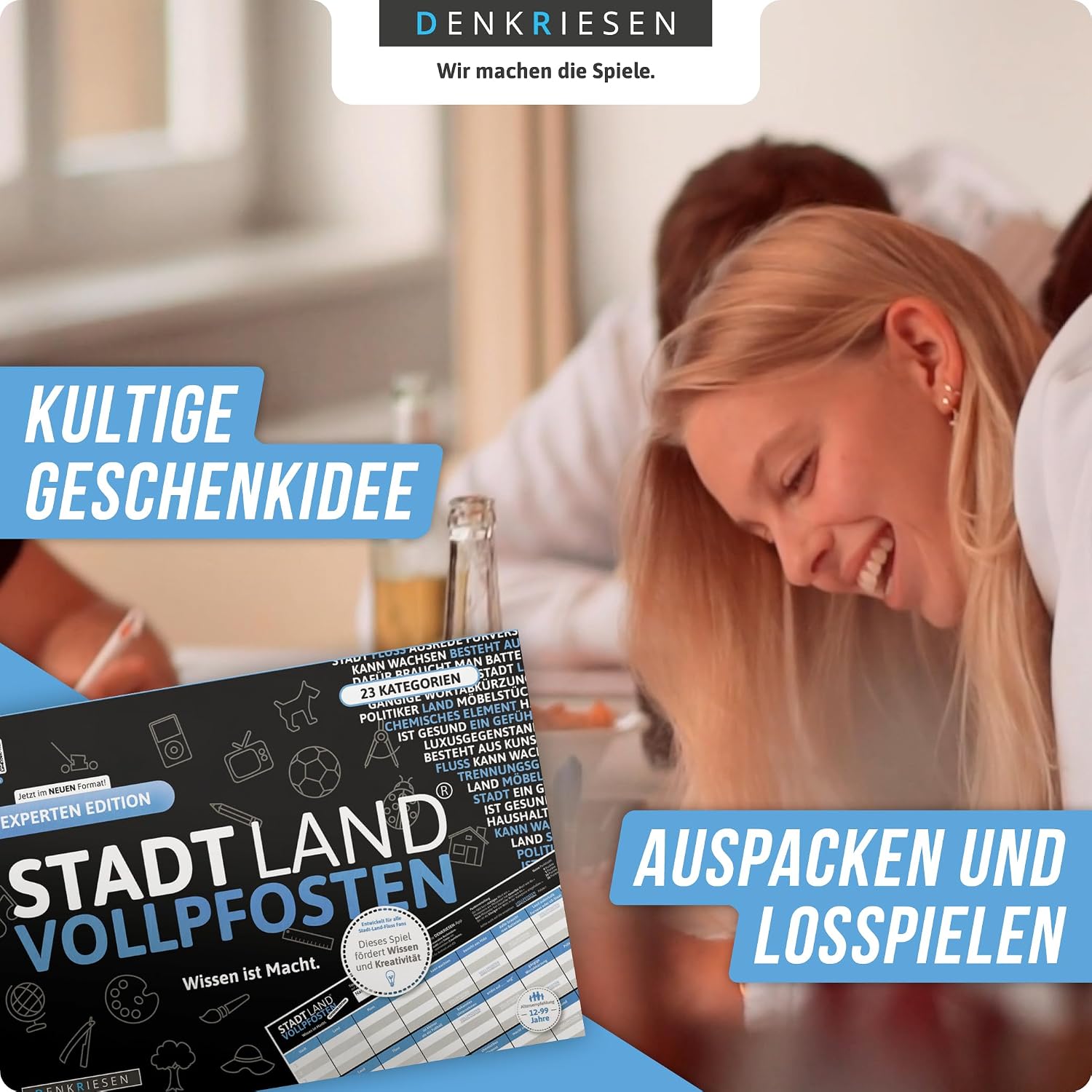 DENKRIESEN Stadt Land Vollpfosten Experten Edition | DIN A4 Game Pad – Bild 5