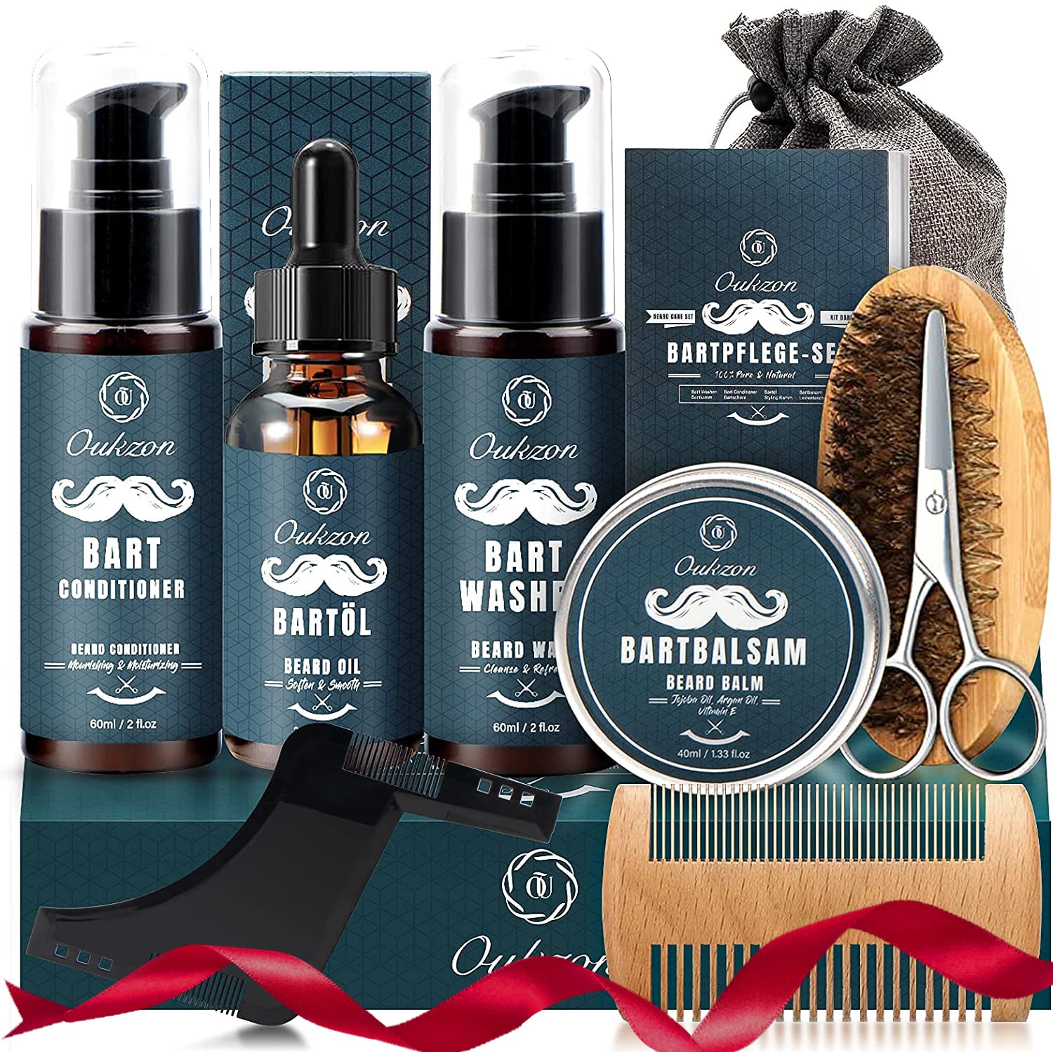 Oukzon Beard Care Set for Men, High-Quality Beard Gifts for Men