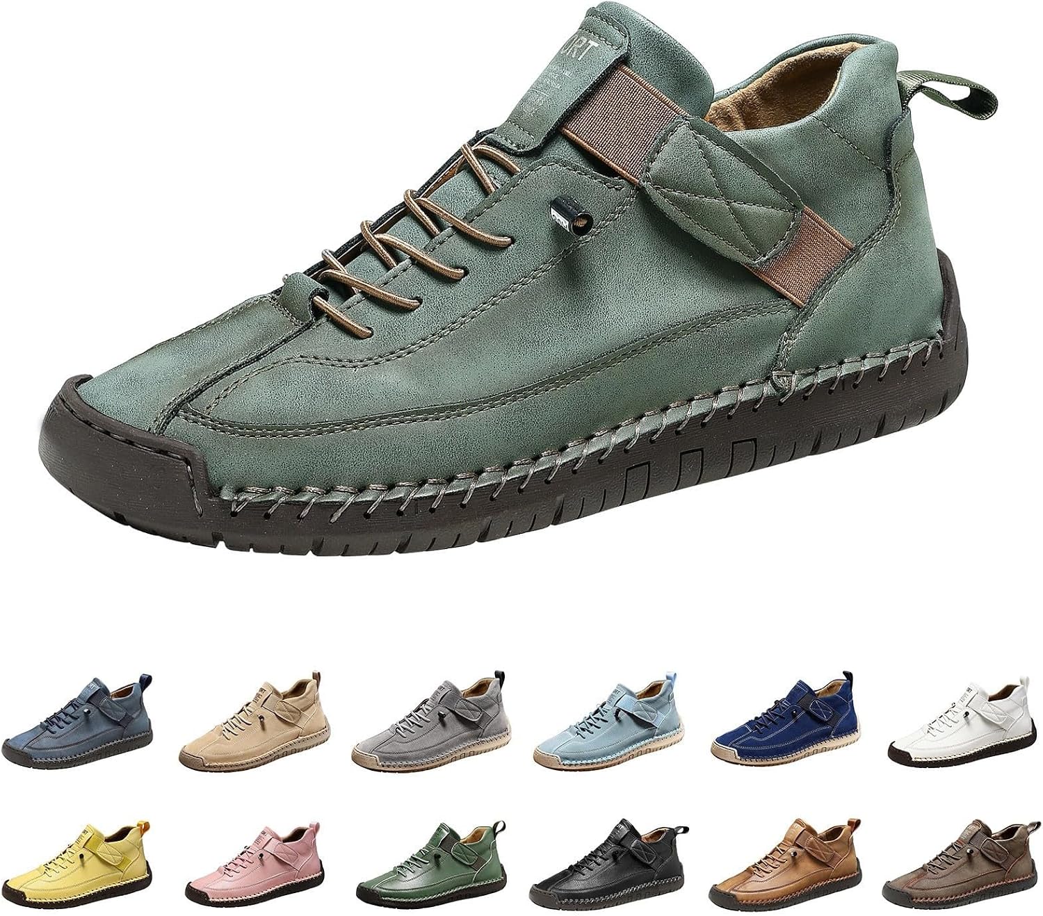 Montela Shoes Women's Orthopaedic Trainers Pain-Free Comfortable Leather Shoes Barefoot Trainers Lightweight Women's Shoes Supportive Barefoot Shoes Casual Shoes Men Hiking Camping Leather Trainers – Bild 5