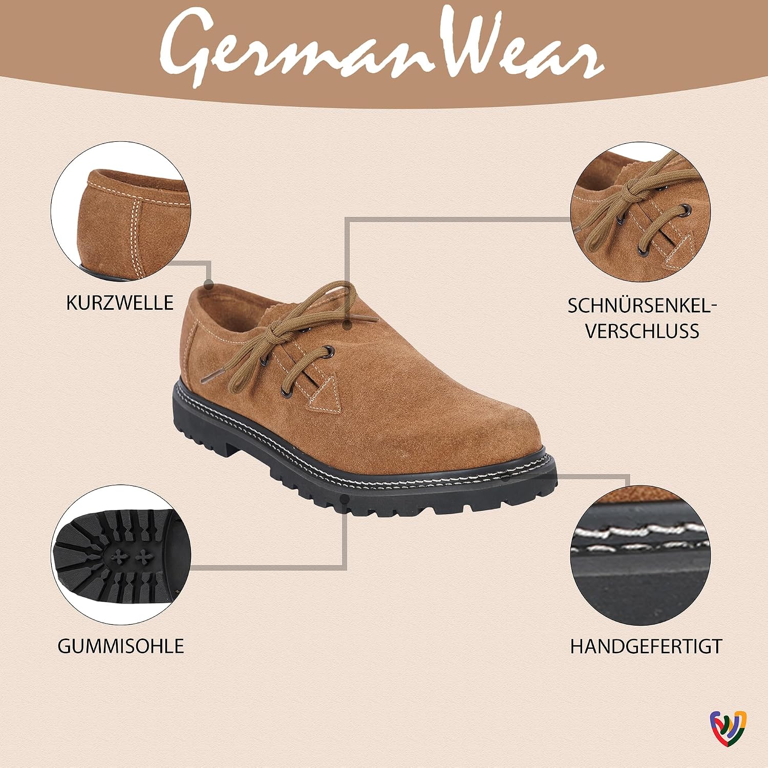 German Wear Traditional Shoes Haferl Shoes Men's Leather Shoes Brown, Black & Chestnut Brown – Bild 4