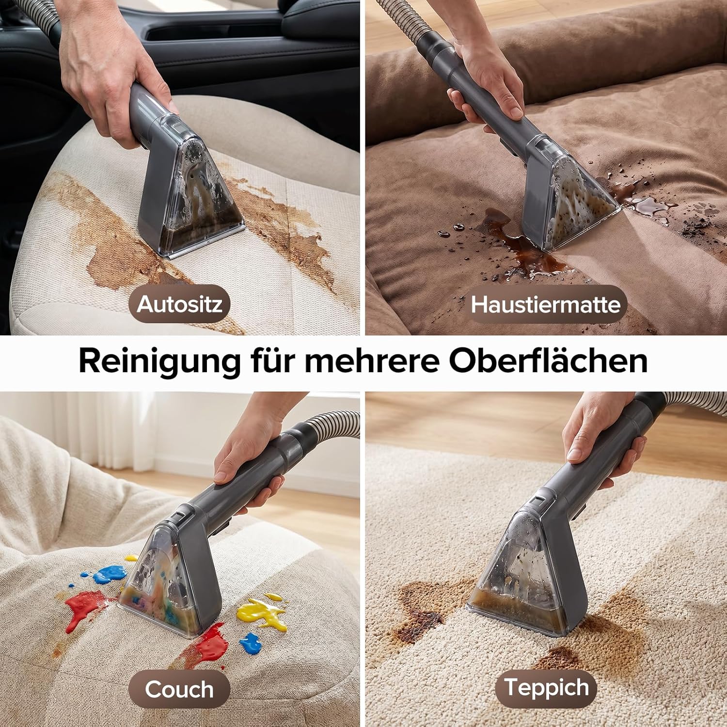 Lubluelu Upgrade Wet Vacuum Cleaner Upholstery Cleaner Device 600 W, 22 kPa Washing Vacuum Cleaner – Bild 8