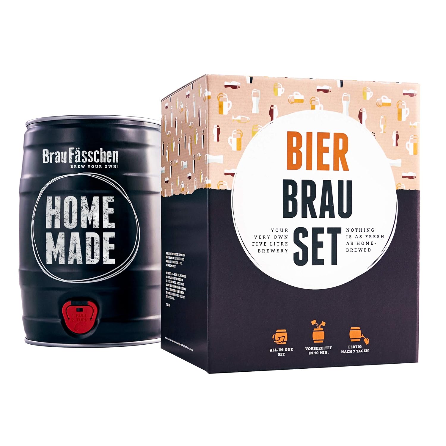 Father's Day Gift Beer Brewing Kit for Home Brewing | Wheat Beer in 5L Barrel | Brewed In 7 Days | Great Gift from Munich, Bavaria – Bild 4