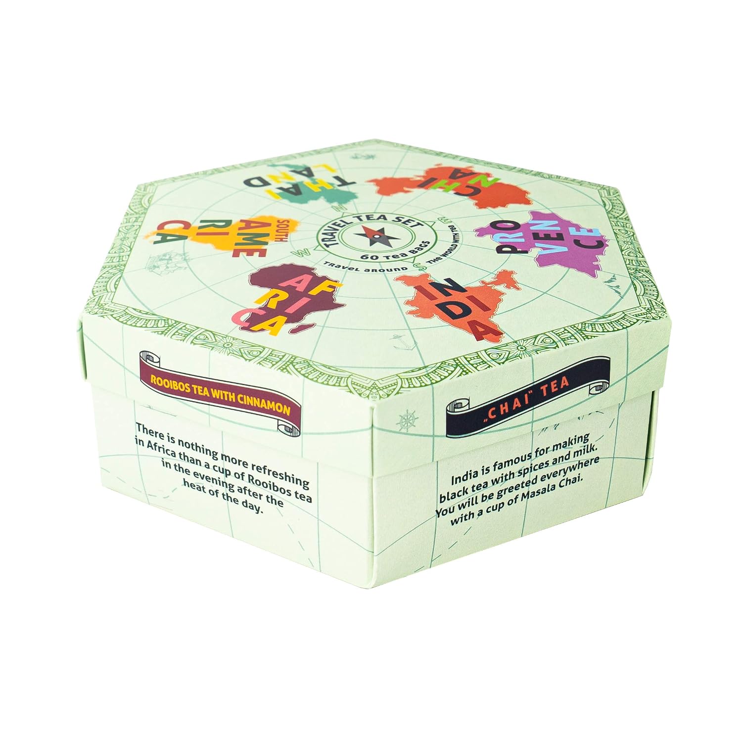 ACORUS Travel Tea Set – World Tour of Your Dreams with a Selection of Teas You Have Never Tasted Before, Natural Tea Gift Set, Herbal Tea, Fruit Tea, Tea Box with 60 Tea Bags – Bild 6