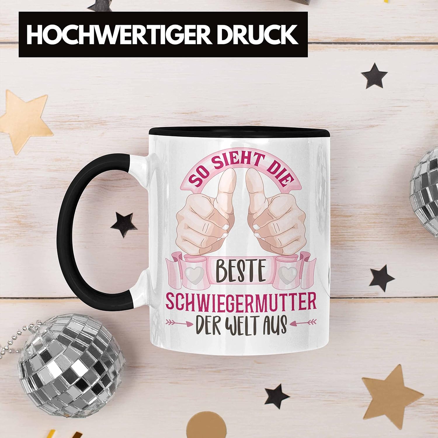 Trendation - So sieht Die Beste Schwiegermutter der Welt Aus Mug Gift Mother's Day Mummy Gift Birthday Saying (Black) – Bild 3